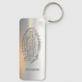 Virgen de Guadalupe Mutter Mary Katholic Silver Schlüsselanhänger (Rückseite)