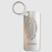 Virgen de Guadalupe Mutter Mary Katholic Silver Schlüsselanhänger (Vorderseite)