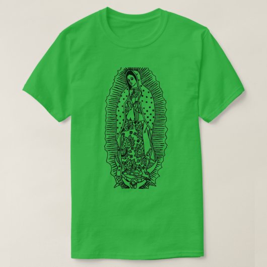 Virgen de Guadalupe Our Lady of Guadalupe Black an T-Shirt (Design vorne)