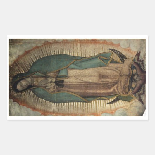Virgen de Guadalupe Rechteckiger Aufkleber (Vorderseite)