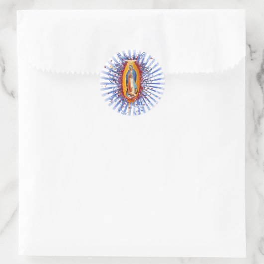 Virgen de Guadalupe Runder Aufkleber (Tasche)