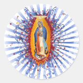 Virgen de Guadalupe Runder Aufkleber (Vorderseite)