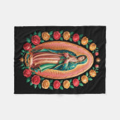 Virgen De Guadalupe Saint Mary Christian Religious Fleecedecke (Vorderseite (Horizontal))