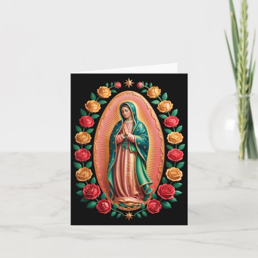 Virgen De Guadalupe Saint Mary Christian Religious Karte (Vorderseite)