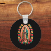 Virgen De Guadalupe Saint Mary Christian Religious Schlüsselanhänger (Vorderseite)