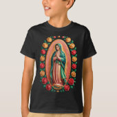 Virgen De Guadalupe Saint Mary Christian Religious T-Shirt (Vorderseite)