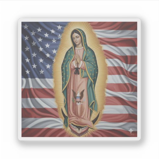 Virgen de Guadalupe - USA Aufkleber (Vorderseite)