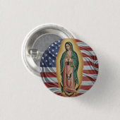 Virgen de Guadalupe - USA Button (Vorne & Hinten)