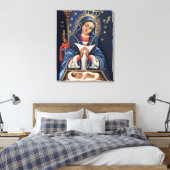 Virgen de la Altagracia Wrapped Canvas Leinwanddruck (Insitu (Schlafzimmer))