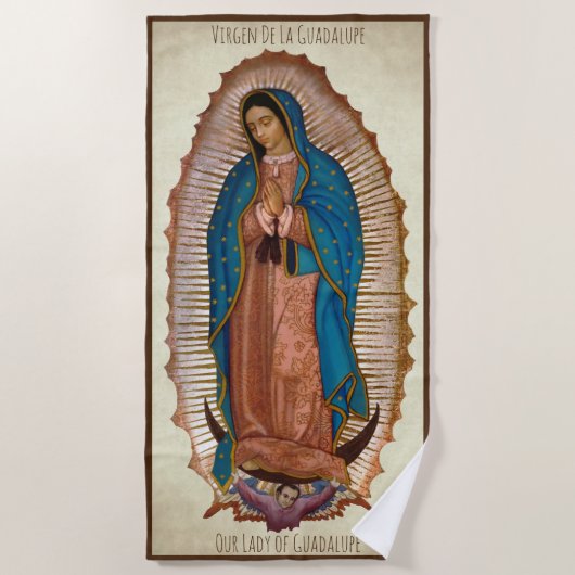 Virgen De La Guadalupe Strandtuch (Vorderseite)