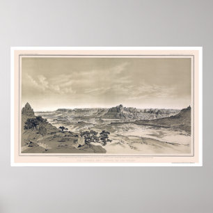 Virgen Grand Canyon Print by Dutton 1882 Poster