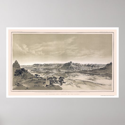 Virgen Grand Canyon Print by Dutton 1882 Poster (Vorne)