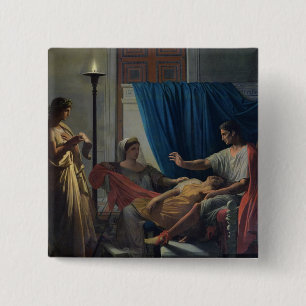 Virgil, der das Aeneid liest Button