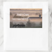 Virgil Inspiration Zitat "Sie können" Rechteckiger Aufkleber (Tasche)