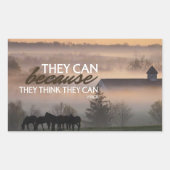 Virgil Inspiration Zitat "Sie können" Rechteckiger Aufkleber (Vorderseite)