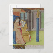 Virgil schreibt vor Artemis Postkarte (Vorne/Hinten)