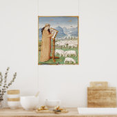 Virgil Writing in a Field of Sheep and Goats Poster (Küche)