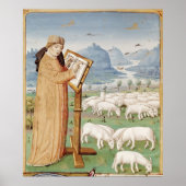 Virgil Writing in a Field of Sheep and Goats Poster (Vorne)