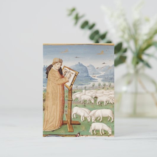 Virgil Writing in a Field of Sheep and Goats Postkarte (Stehend Vorderseite)