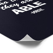 Virgil Zitat - "Sie sind in der Lage, die sie für  Poster (Ecke)