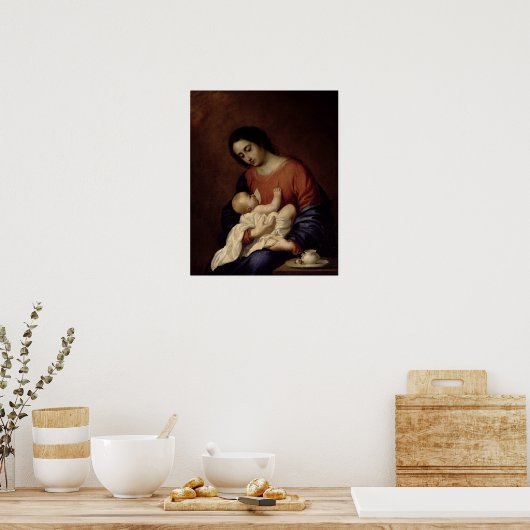 Virgin and Child, 1658 Poster (Küche)