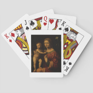 Virgin and Child (oil on panel) 2 Spielkarten
