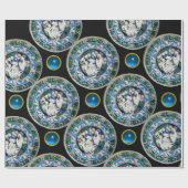 VIRGIN AND CHILD WITH ANGELS, Round Blue Sapphire Geschenkpapier (Flach)