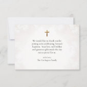 Virgin & Child Ornate Gold Frame Catholic Baptism Dankeskarte (Vorderseite)