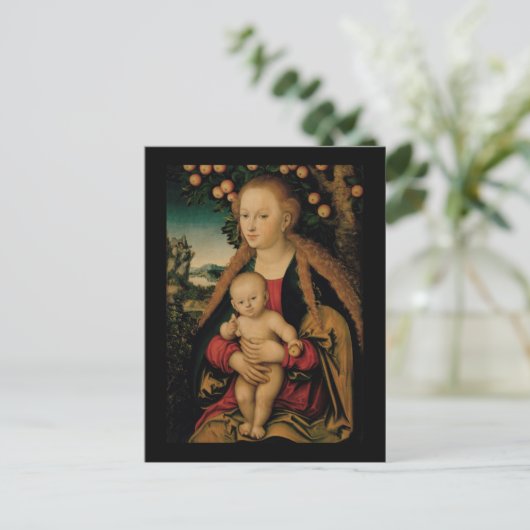 Virgin Child Under Apple Tree Postkarte (Stehend Vorderseite)