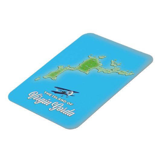 Virgin Gorda Karte Magnet (Linke Seite)