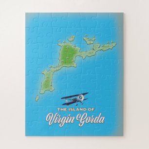 Virgin Gorda Karte Puzzle