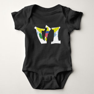 Virgin Islands Flag Baby Bodysuit One-Piece Strampler