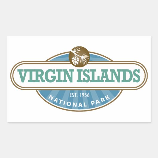 Virgin Islands National Park Rechteckiger Aufkleber (Vorderseite)