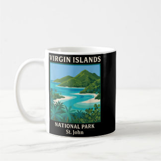Virgin Islands National Park Vintage Retro Design Kaffeetasse