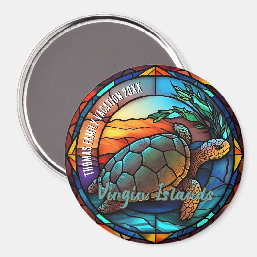 Virgin Islands Vacation Souvenir Magnet (Vorderseite/Rückseite)