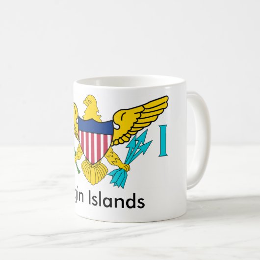 Virgin- IslandsStaats-Flaggen-Tasse Kaffeetasse (VorderseiteRechts)