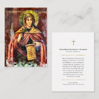 Virgin Martyr Euphrasia of Nicomedia Prayer Card Platzkarte