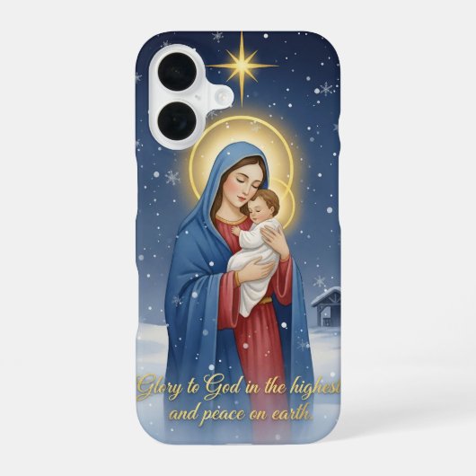 Virgin Mary and Child Jesus Phone Case iPhone 16 Hülle (Rückseite)