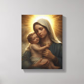 Virgin Mary and Child Jesus Stretched Canvas Print Leinwanddruck (Vorderseite)