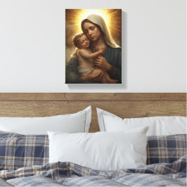 Virgin Mary and Child Jesus Stretched Canvas Print Leinwanddruck