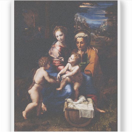 Virgin Mary and Child with John the Baptist Aufkleber (Vorderseite)