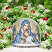 Virgin Mary and Christ Child in Soft Blues Golds Schneekugeln (Weihnachten)