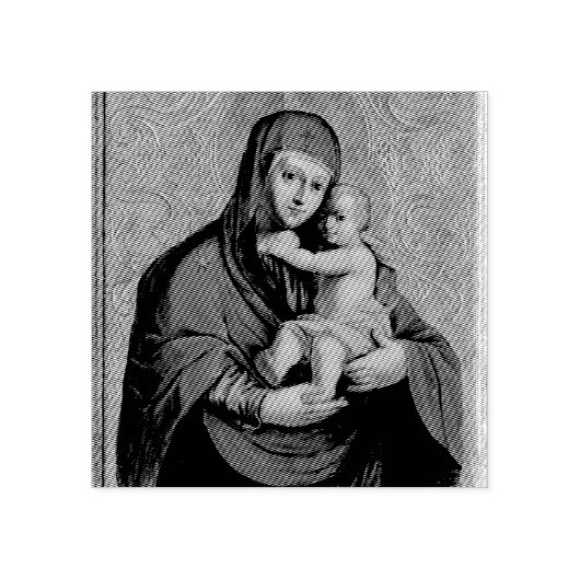 Virgin Mary and Jesus Child by Jan Rombauer Gummistempel (Prägung)