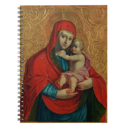 Virgin Mary and Jesus Child by Jan Rombauer Notizblock (Vorderseite)