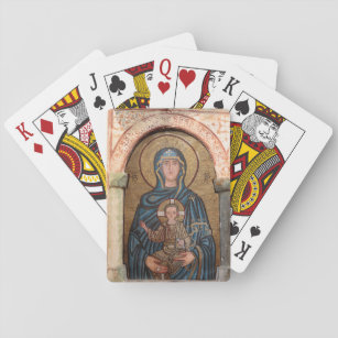 Virgin Mary And Jesus Mosaic Spielkarten