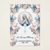 Virgin Mary Catholic Funeral Photo Holy Card - (Vorderseite)