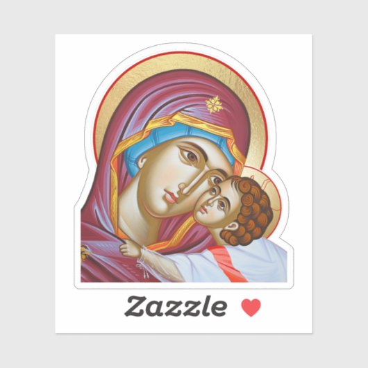 Virgin Mary Decal Theotokos Aufkleber (Blatt)