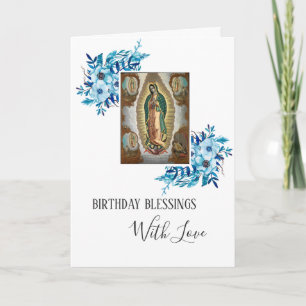 Virgin Mary Guadalupe Birthday Mexico Religious Karte
