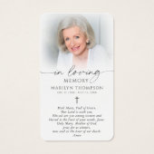 Virgin Mary Hail Mary Photo Memorial Prayer Cards (Rückseite)