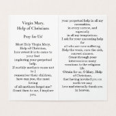 Virgin Mary, Help of Christians, Prayer Card (Innenseite Aufgefaltet)